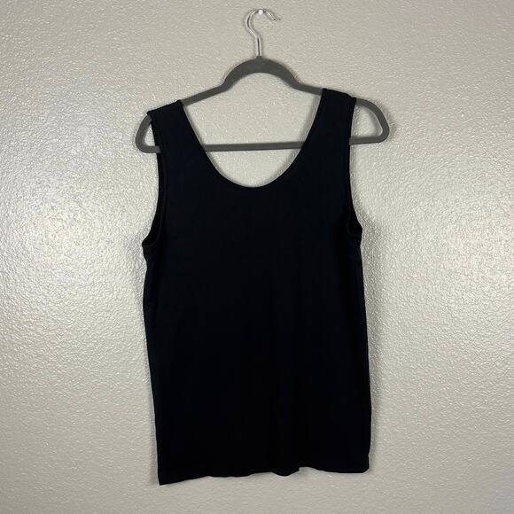 Worthington Size XL/2XL Black Sleeveless Lightweight V-Neck Tank Top Stretch - Picture 2 of 3